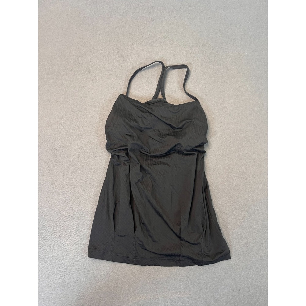 Lululemon CYB‎ Tank Womens Sm Built in Sports Bra Black Wee Are Space Open Back